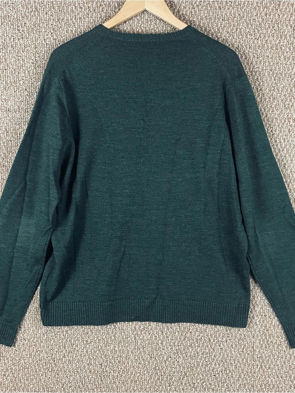 J. Crew Sweater Men's Size Large 100% Merino Wool V Neck Preppy Casual F381